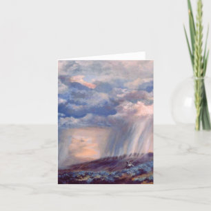 Thunderstorm Quail Kleur Gevouwen groet Kaart