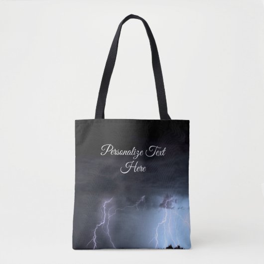 Thunderstorm Rain Lightning Storm Canvas tas (Voorkant)