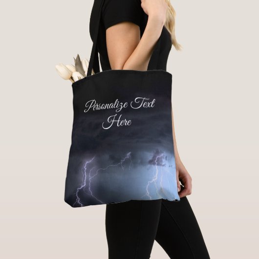 Thunderstorm Rain Lightning Storm Canvas tas (Dichtbij)