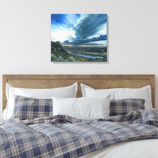 "Thunderstorm" Stretched Canvass Canvas Afdruk (Insitu (Slaapkamer))
