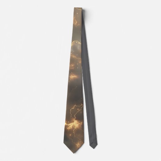 Thunderstorm Tie/Krawatte mit Blitzd Stropdas (Voorkant)
