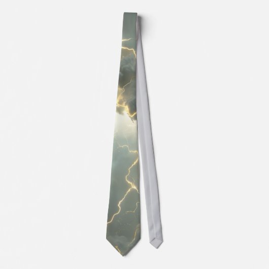 Thunderstorm Tie/Krawatte mit Blitzd Stropdas (Voorkant)