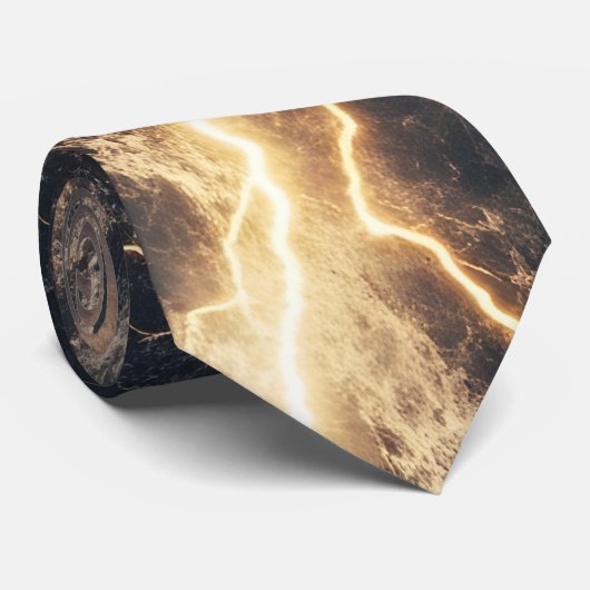 Thunderstorm Tie/Krawatte mit Blitzd Stropdas (Opgerold)