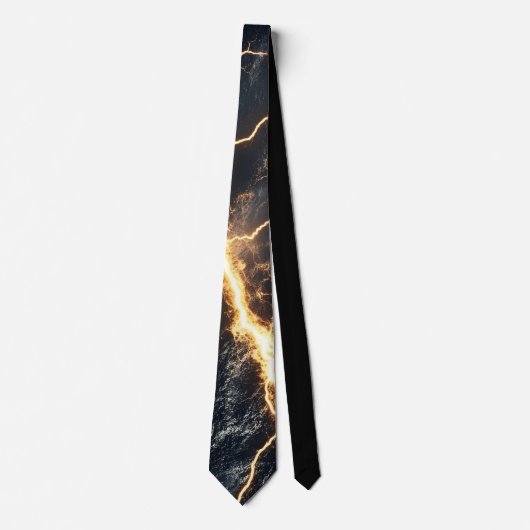 Thunderstorm Tie/Krawatte mit Blitzd Stropdas (Voorkant)