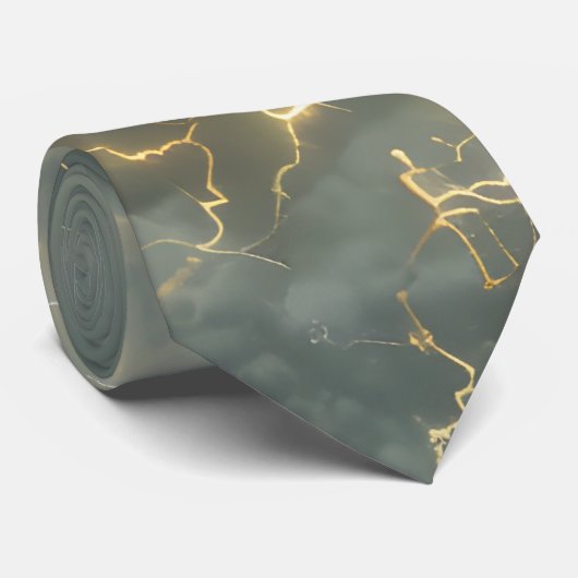 Thunderstorm Tie/Krawatte mit Blitzd Stropdas (Opgerold)