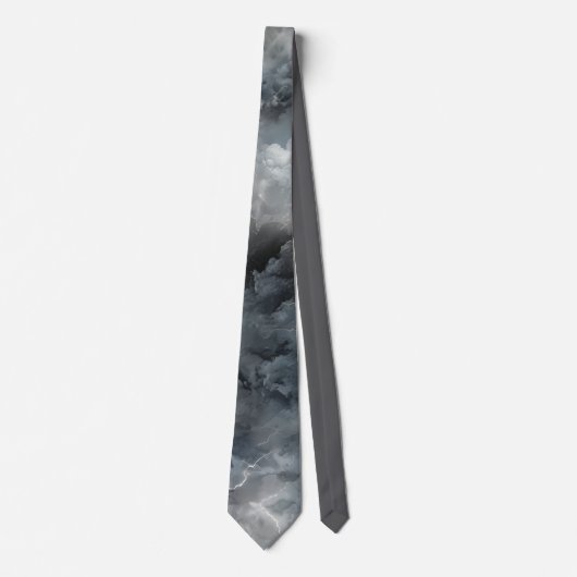 Thunderstorm Tie/Krawatte mit Blitzd Stropdas (Voorkant)
