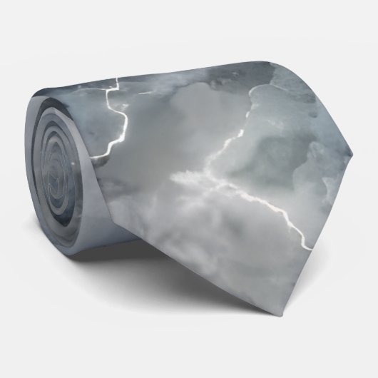 Thunderstorm Tie/Krawatte mit Blitzd Stropdas (Opgerold)
