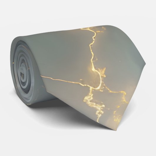 Thunderstorm Tie/Krawatte mit Blitzd Stropdas (Opgerold)