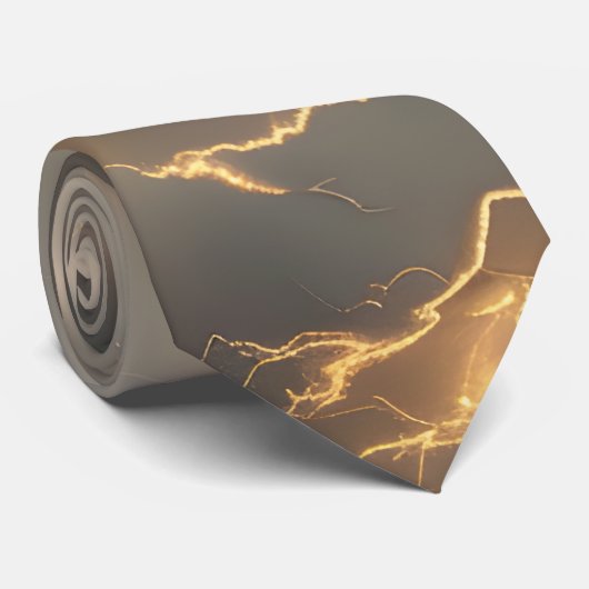 Thunderstorm Tie/Krawatte mit Blitzd Stropdas (Opgerold)