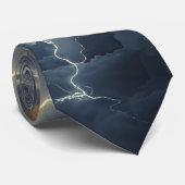 Thunderstorm Tie/Krawatte mit Blitzd Stropdas (Opgerold)