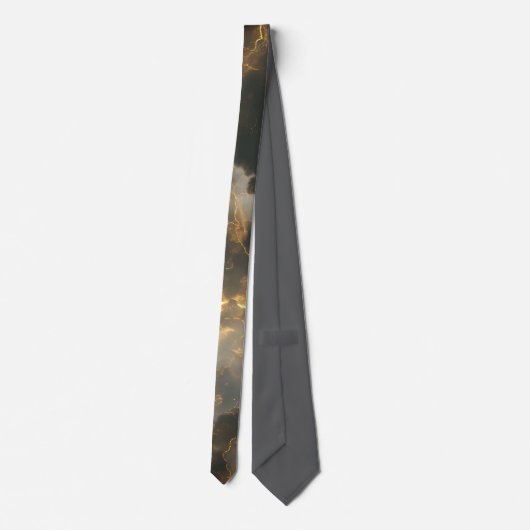 Thunderstorm Tie/Krawatte mit Blitzd Stropdas (Achterkant)