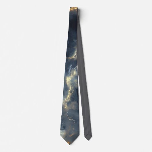 Thunderstorm Tie/Krawatte mit Blitzd Stropdas (Voorkant)