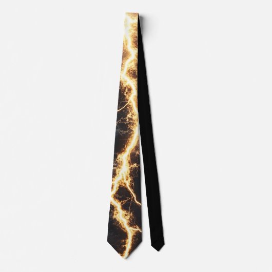 Thunderstorm Tie/Krawatte mit Blitzd Stropdas (Voorkant)
