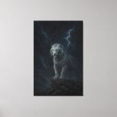 Thunderstorm White Tiger – Storm King Mythic Beast Canvas Afdruk (Voorkant)