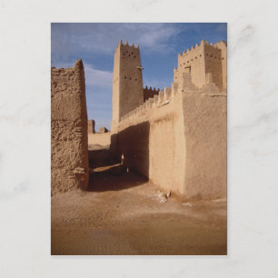 Thunyan Palace, oude stad, Najd, Saudi-Arabië Briefkaart