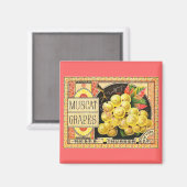 Thurber Muscat druiven -  krat label Magneet (Voorkant / Achterkant)