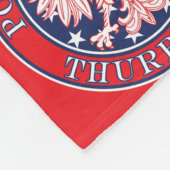 Thurber Texas Poolse Amerikaanse adelaar Fleece Deken (Hoek)