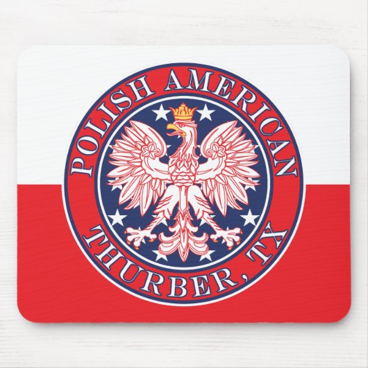 Thurber Texas Poolse Amerikaanse adelaar Muismat (Voorkant)