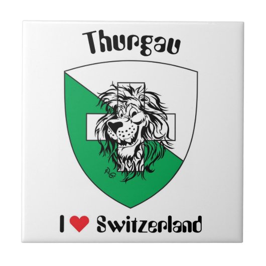 Thurgau Schweiz Fliese Tegeltje (Voorkant)