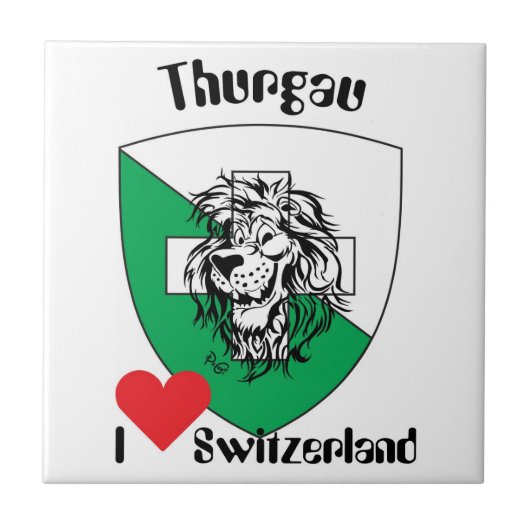 Thurgau Schweiz Fliese Tegeltje (Voorkant)
