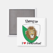 Thurgau Schweiz Suisse Svizzera Magnet (Voorkant / Achterkant)