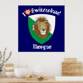 Thurgau Schweiz Zwitserland Poster (Keuken)