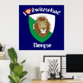 Thurgau Schweiz Zwitserland Poster (Thuiskantoor)