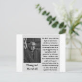 Thurgood Marshall quote Briefkaart (Staand voorkant)