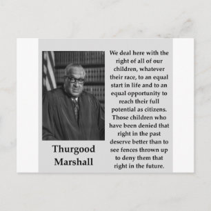 Thurgood Marshall quote Briefkaart