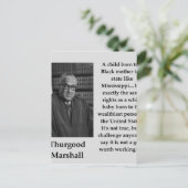 Thurgood Marshall quote Briefkaart (Staand voorkant)