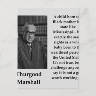 Thurgood Marshall quote Briefkaart