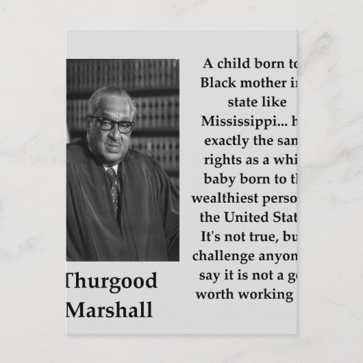 Thurgood Marshall quote Briefkaart (Voorkant)