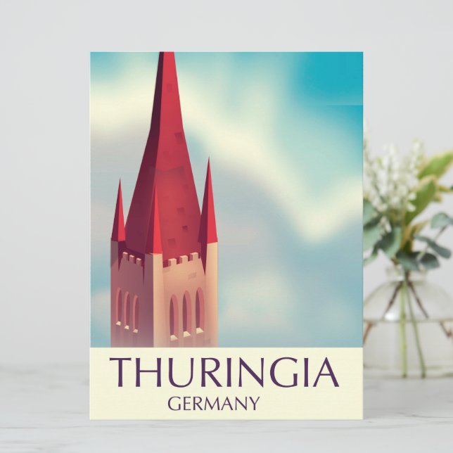 Thüringen Duitsland reisposter (Staand voorkant)