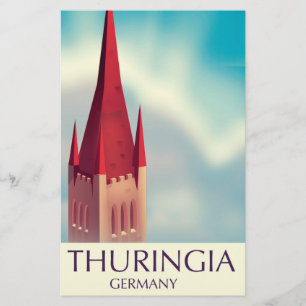 Thüringen Duitsland reisposter Briefpapier