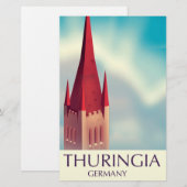 Thüringen Duitsland reisposter Briefpapier (Voorkant / Achterkant)