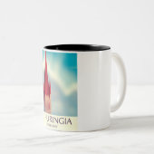 Thüringen Duitsland reisposter Tweekleurige Koffiemok (Voorkant rechts)