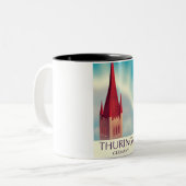 Thüringen Duitsland reisposter Tweekleurige Koffiemok (Voorkant links)