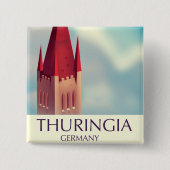 Thüringen Duitsland reisposter Vierkante Button 5,1 Cm (Voorkant)
