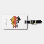 Thüringen Duitsland Retro Federal State Kaart  Bagagelabel (Voorkant horizontaal)