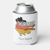 Thüringen Duitsland Retro Federal State Kaart  Blikjeskoeler (Blikje Achterkant)