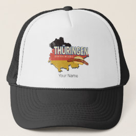 Thüringen Duitsland Retro Federal State Kaart  Trucker Pet