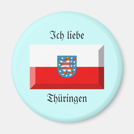 Thuringen Vlag Gem Magneet (Voorkant)
