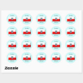 Thuringen Vlag Gem Ronde Sticker (Vel)