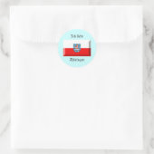 Thuringen Vlag Gem Ronde Sticker (Tas)