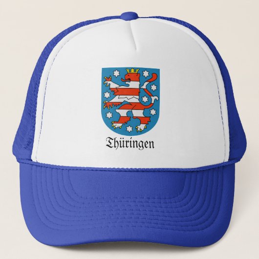 Thüringen Wappen Wapenstaart Trucker Pet (Voorkant)