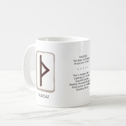 Thurisaz RuneStone Mok (Voorkant links)