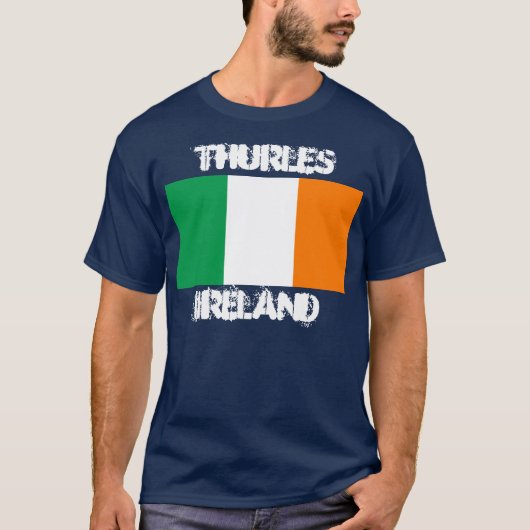 Thurles, Ierland met Ierse vlag T-shirt (Voorkant)