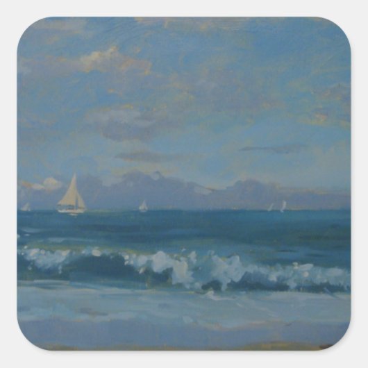 Thurlestone Beach Vierkante Sticker (Voorkant)