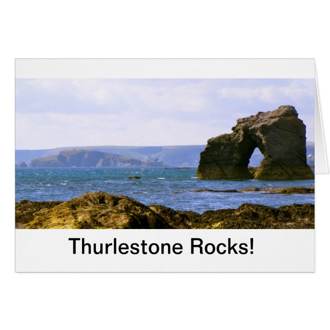 "Thurlestone Rocks!" Devon Gift (Voorkant Horizontaal)