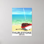 Thurlestone South Devon reisposter Canvas Afdruk (Voorkant)